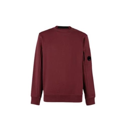 Diagonal Raised Fleece Crew Neck Sweatshirt C.p. Company , Red , Heren