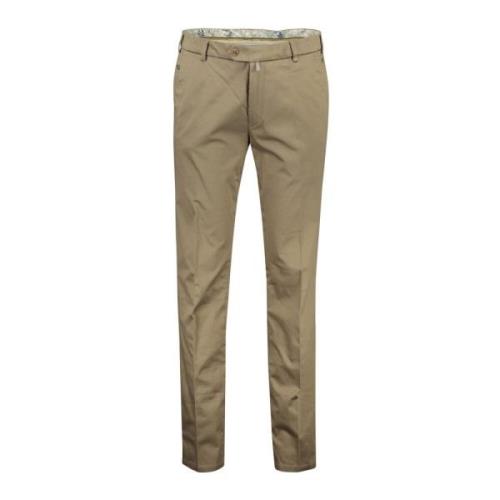 Bruine Katoenen Chino Broek Meyer , Brown , Heren