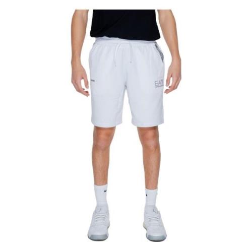 Witte Vetersluiting Heren Shorts Emporio Armani EA7 , White , Heren