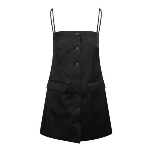 Satijnen Mini Tailored Jurk Nanushka , Black , Dames