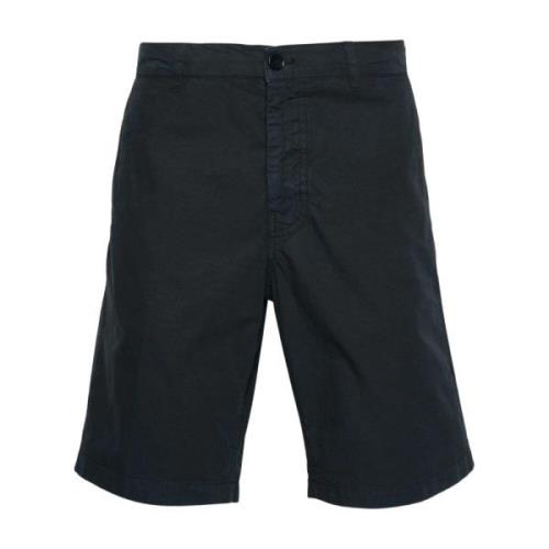 Blauwe Chino Bermuda Shorts Ritssluiting Aspesi , Blue , Heren