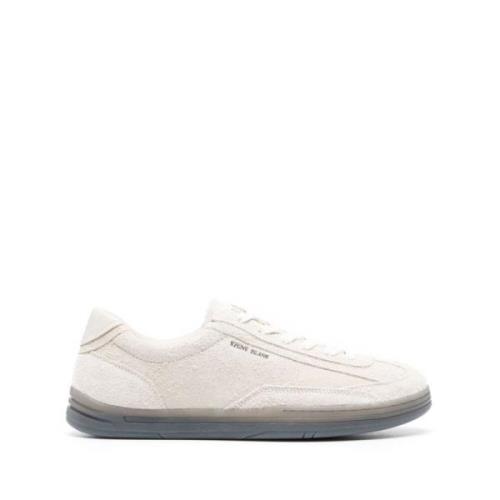 Witte Sneakers met Kompas Motief Stone Island , White , Heren