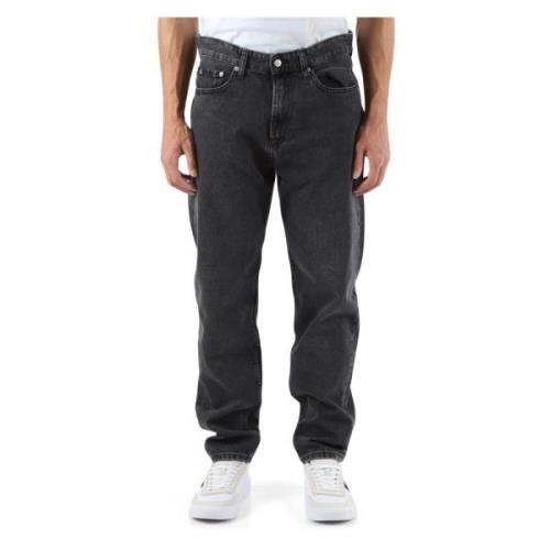 Regular Taper Jeans Vijf Zakken Calvin Klein Jeans , Gray , Heren