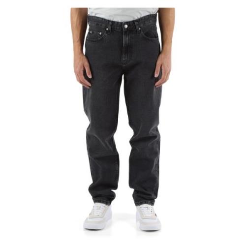 Regular Taper Jeans Vijf Zakken Calvin Klein Jeans , Gray , Heren