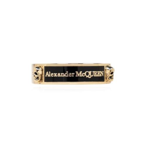 Messing Ring Alexander McQueen , Yellow , Dames