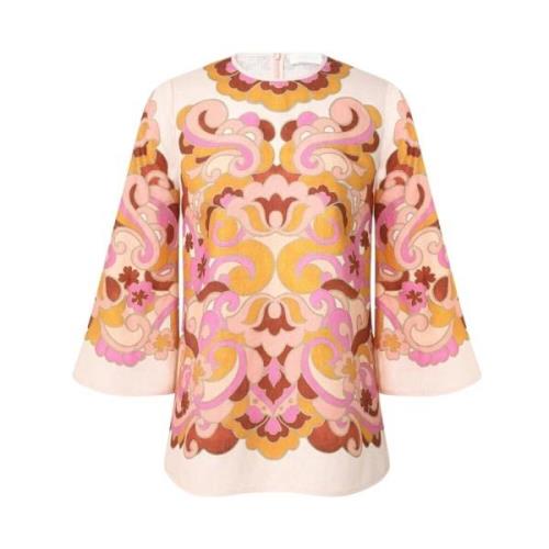 Paisley Linnen Tuniek Top Zimmermann , Multicolor , Dames