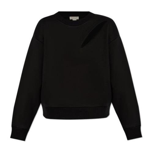 Sweatshirt met logo Alexander McQueen , Black , Dames
