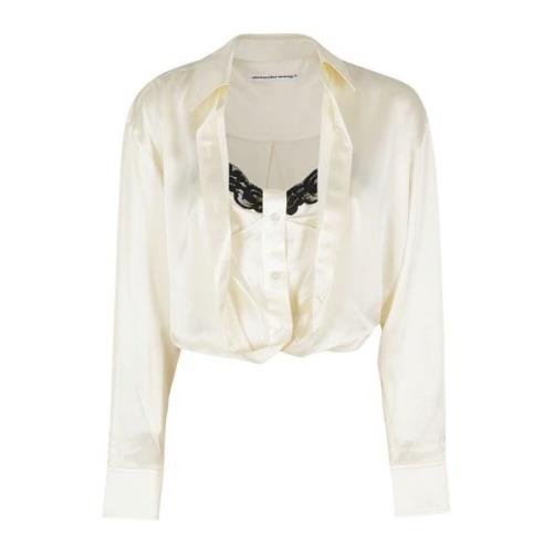 Klassieke Button Down Overhemd T by Alexander Wang , White , Dames