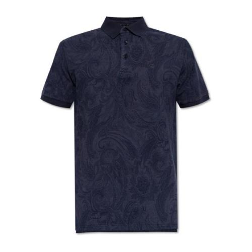 Polo met logo Etro , Blue , Heren