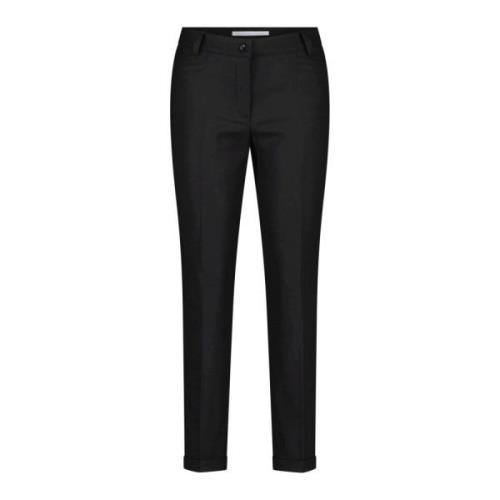 Elegante Flanellen Broek met Zakken Raffaello Rossi , Black , Dames