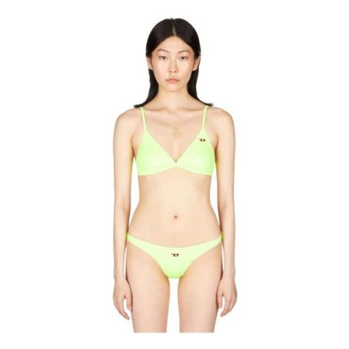 Marisol Bikini Top met Logo Applique Diesel , Yellow , Dames