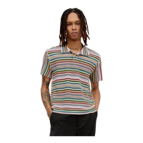 Gestreept Katoenen Gebreid Poloshirt Maison Margiela , Multicolor , He...