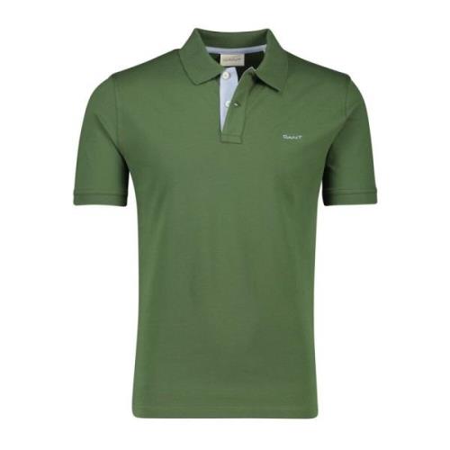 Groen poloshirt korte mouw Gant , Green , Heren