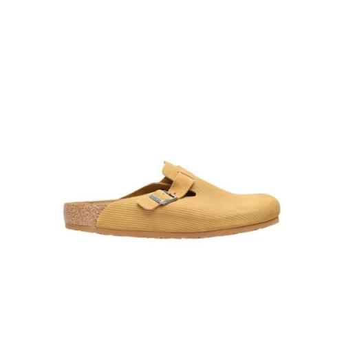 Geëmbosseerde leren muilezels Birkenstock , Yellow , Heren