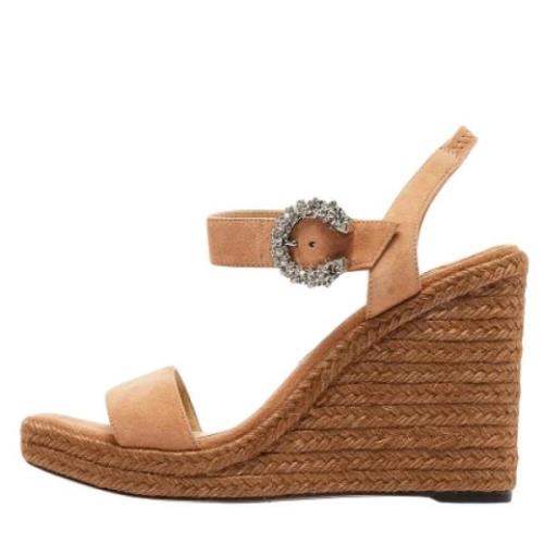 Pre-owned Suede sandals Jimmy Choo Pre-owned , Beige , Dames