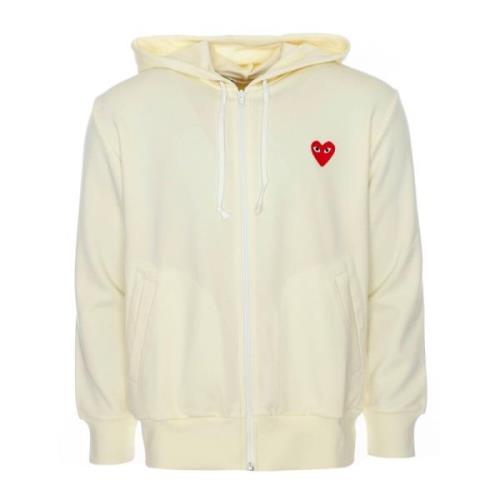 Stijlvolle Zip-Through Sweatshirt Comme des Garçons Play , Beige , Her...