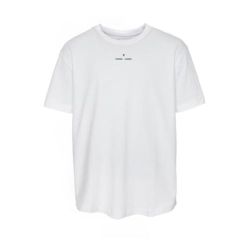 Casual T-shirt met Label Print Samsøe Samsøe , White , Heren