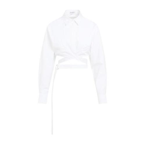 Witte Crossed Shirt Alaïa , White , Dames