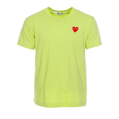 T-Shirts Comme des Garçons Play , Green , Heren