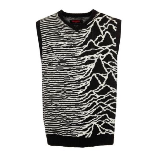 Joy Division Jacquard Sweater Vest Pleasures , Multicolor , Heren