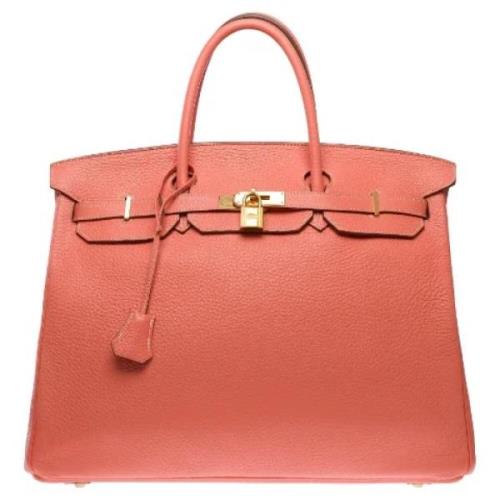 Pre-owned Leather handbags Hermès Vintage , Pink , Dames