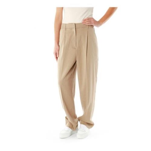 Wide Trousers Munthe , Beige , Dames