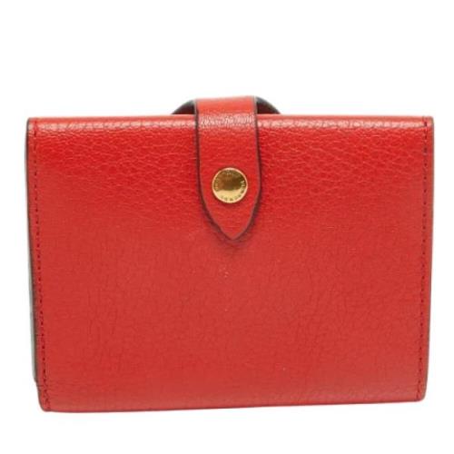 Pre-owned Leather wallets Burberry Vintage , Red , Dames