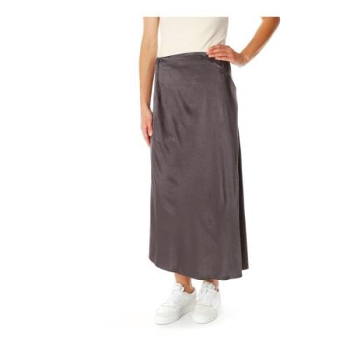 Asymmetrische Midi Rok EcoVero Viscose Samsøe Samsøe , Gray , Dames