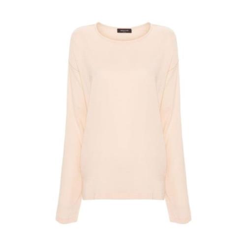 Elastische Crew Neck Sweater Fabiana Filippi , Pink , Dames