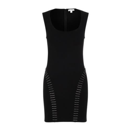 Geborduurde Zwarte Jurk Alaïa , Black , Dames