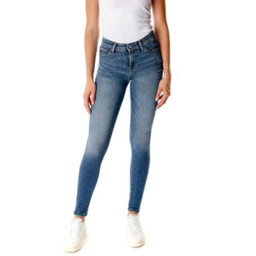 Midwaist Skinny Fit Jeans Denham , Blue , Dames