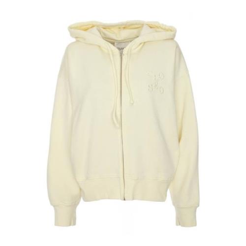 Hoodie Closed , Yellow , Dames