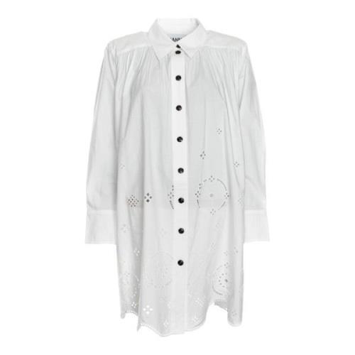 Shirt Dresses Ganni , White , Dames