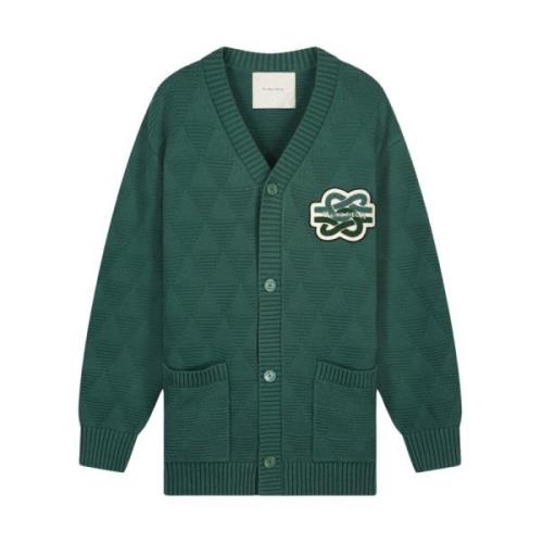 Knit Cardigan Green Filling Pieces , Green , Heren