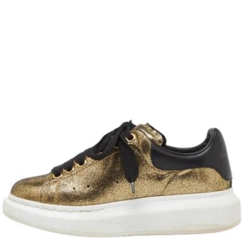 Pre-owned Leather sneakers Alexander McQueen Pre-owned , Yellow , Dame...