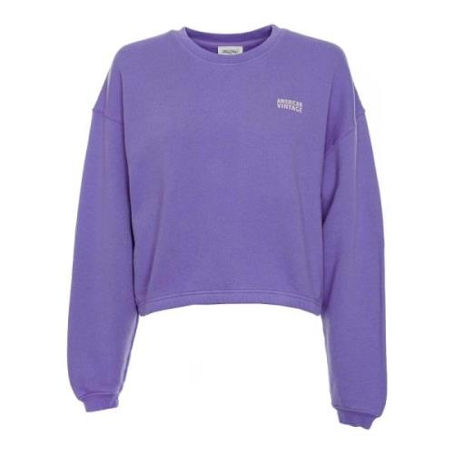 Gezellig Cropped Sweatshirt Izubird American Vintage , Purple , Dames