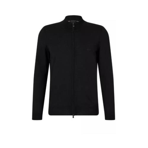 Sweater met rits Hugo Boss , Black , Heren