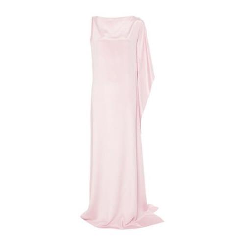 Roze Zijden Gedrapeerde Jurk Max Mara , Pink , Dames