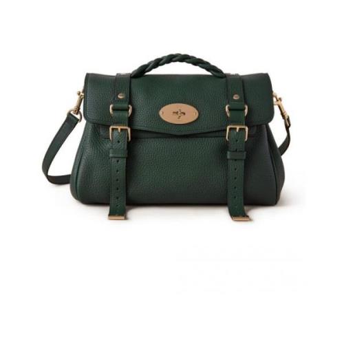 Groene Alexa Satchel Tas Mulberry , Green , Dames