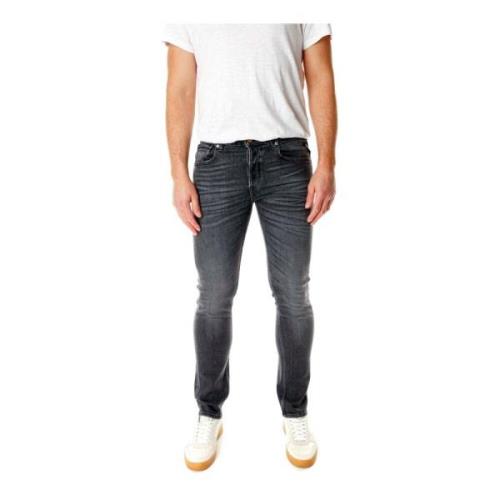 Zwarte Straight Fit Jeans Replay , Gray , Heren