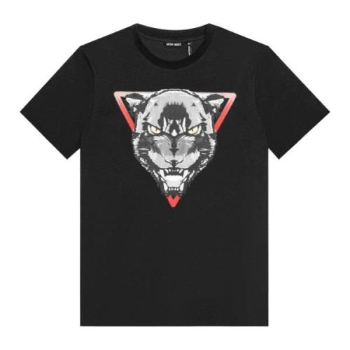 Zwart Print T-shirt Antony Morato , Black , Heren