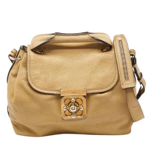 Pre-owned Leather handbags Chloé Pre-owned , Beige , Dames