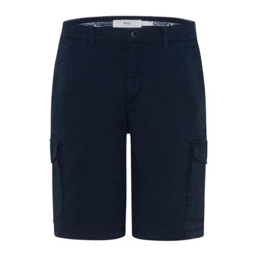 Cargo shorts donkerblauw effen dessin Brax , Blue , Heren