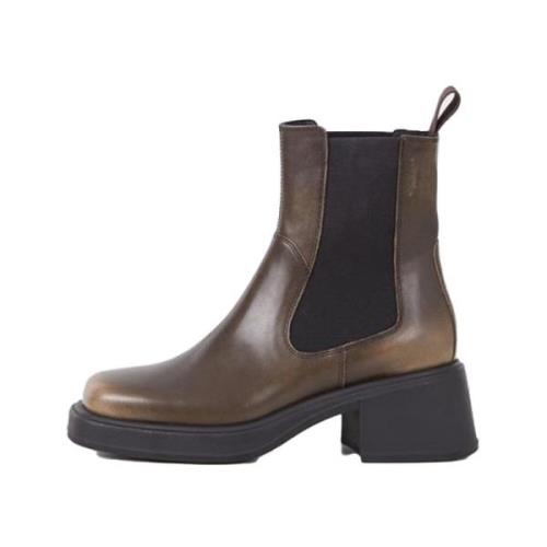 Moderne Chelsea Laarzen Dikke Hak Leer Vagabond Shoemakers , Brown , D...