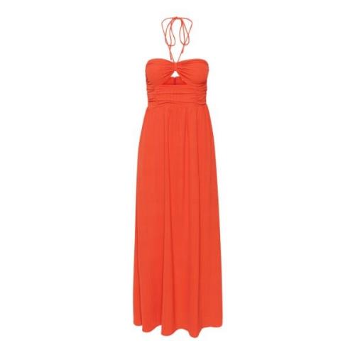 Cherry Tomato Maxi Jurk Gestuz , Red , Dames