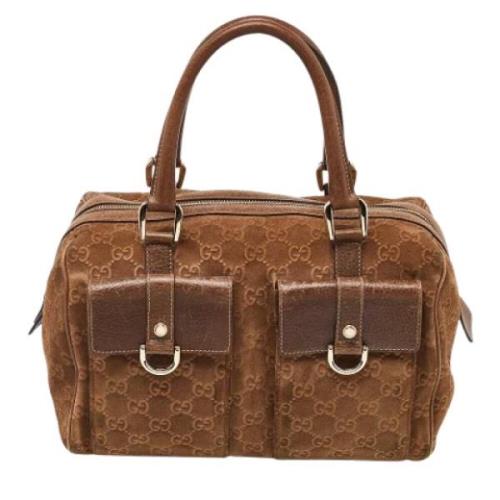 Pre-owned Suede handbags Gucci Vintage , Brown , Dames