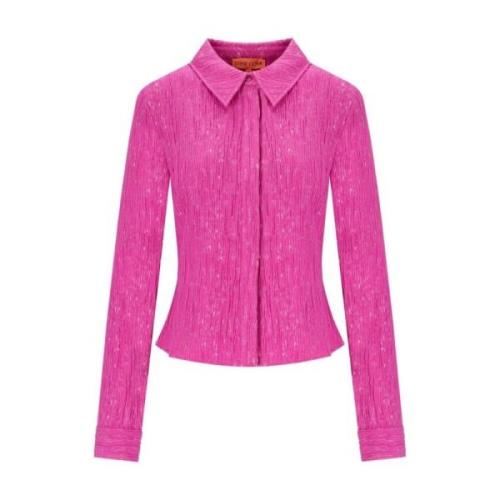 Gekreukelde Lilac Fuchsia Shirt Stine Goya , Pink , Dames