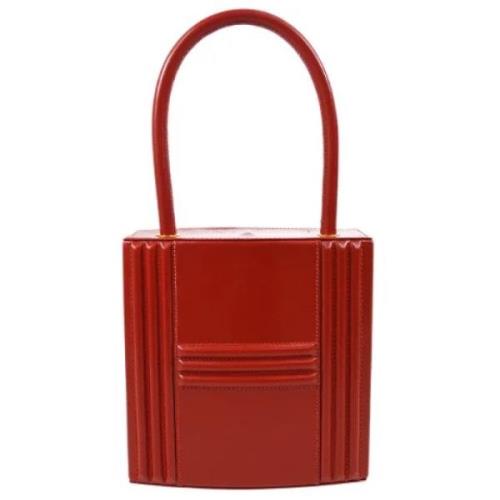 Pre-owned Leather handbags Hermès Vintage , Red , Dames