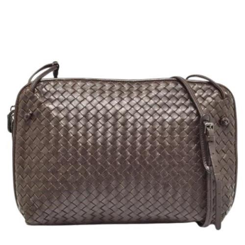 Pre-owned Leather shoulder-bags Bottega Veneta Vintage , Brown , Dames