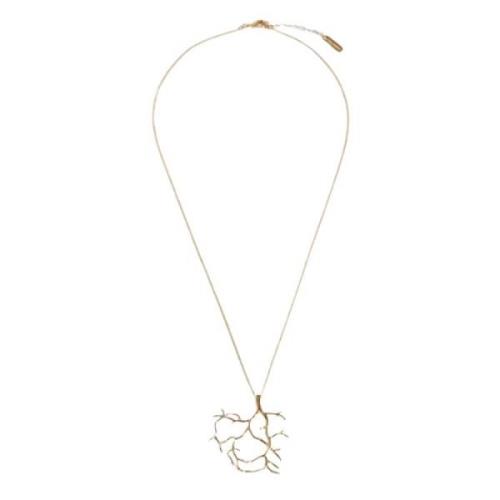 Verguld Koraal Hanger Ketting Malababa , Yellow , Dames